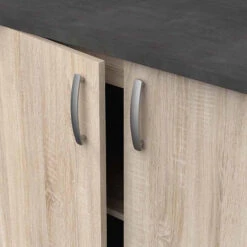 Demeyere Meuble De Cuisine Bas 2 Portes 100cm Paprika -Havre de Paix meuble de cuisine bas 2 portes 100cm paprika 1 2