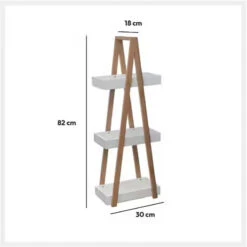 Rangement 3 Niveaux Salle De Bain Natureo Blanc -Havre de Paix rangement 3 niveaux salle bain lea bambou blanc 1