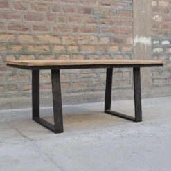 Table à Manger Bois Et Pieds Métal En U -Havre de Paix table a manger bois et pieds metal en u 2