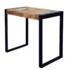 Table Haute Métal Et Bois De Manguier -Havre de Paix table haute metal et bois de manguier