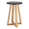 Tabouret Avec Pieds En Bambou & Plateau Noir -Havre de Paix tabouret avec pieds en bambou plateau noir