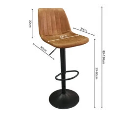Tabouret De Bar Barcelona PU Cognac -Havre de Paix tabouret de bar barcelona pu cognac 3