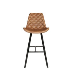 Tabouret De Bar Bas Alicante PU Cognac -Havre de Paix tabouret de bar bas alicante pu cognac 5