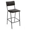 Tabouret De Bar En Cuir Noir Dario Atmosphera -Havre de Paix tabouret de bar en cuir noir dario atmosphera
