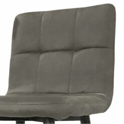 Tabouret De Bar Gris Pieds Métal Noir -Havre de Paix tabouret de bar gris pieds metal noir 1 2