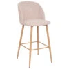 Tabouret De Bar Lin Céleste Pieds Effet Bois Atmosphera -Havre de Paix tabouret de bar lin celeste pieds effet bois atmosphera