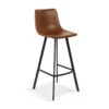 Tabouret De Bar Ozan PU Cognac -Havre de Paix tabouret de bar ozan pu cognac