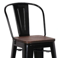 Tabouret De Bar Oscar Orme Antique Et Noir -Havre de Paix tabouret de bar victoria orme antique et noir 4