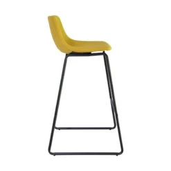 Tabouret Haut Cholo Tissu Jaune -Havre de Paix tabouret haut cholo tissu jaune 1