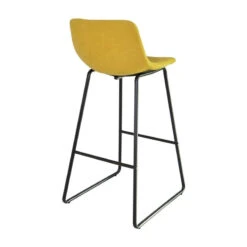 Tabouret Haut Cholo Tissu Jaune -Havre de Paix tabouret haut cholo tissu jaune 2