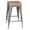 Tabouret Haut Joris Métal Gris Atmosphera -Havre de Paix tabouret haut joris metal gris atmosphera