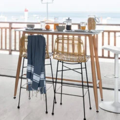 Tabouret Haut Kubu Rotin Métal Atmosphera -Havre de Paix tabouret haut kubu rotin atmosphera 4