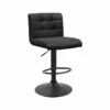 Tabouret Pivotant Hauteur Réglable Yeimy PU Noir -Havre de Paix tabouret pivotant hauteur reglable yeimy pu noir