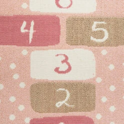 Tapis Marelle Rose 80x152 Cm Atmosphera -Havre de Paix tapis marelle rose 80x152 cm atmosphera 1 3