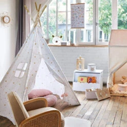 Tipi Décoratif 160 Cm Pour Enfant Blanc Atmosphera -Havre de Paix tipi 5 pieds decoratif pour enfant blanc atmosphera 1 4