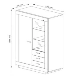 Vitrine 2 Portes 3 Tiroirs Marseille -Havre de Paix vitrine 2 portes 3 tiroirs marseille 4