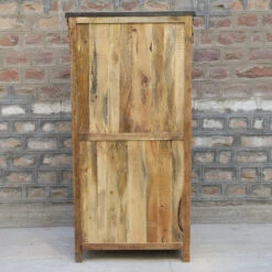 Vitrine 2 Portes Bois De Manguier Et Métal -Havre de Paix vitrine 2 portes bois de manguier et metal 1 6