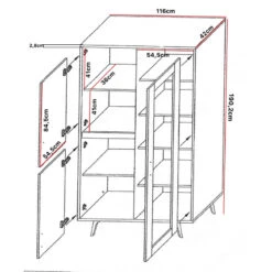 Vitrine 3 Portes Avec LED Wiva -Havre de Paix vitrine 3 portes avec led wiva 5