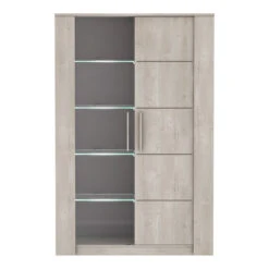 Demeyere Vitrine LED 2 Portes CANNES Chêne Champagne/béton Clair 11 Demeyere Vitrine LED 2 Portes CANNES Chêne Champagne/béton Clair -Havre de Paix vitrine led 2 portes cannes chene champagne beton clair 2
